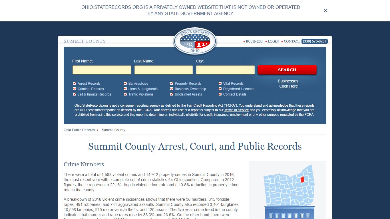Summit County Arrest, Court, and Public Records